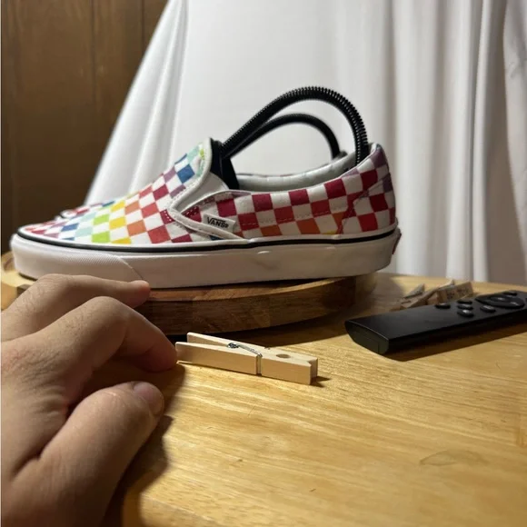 Vans Multicolor Checkered Slip-On Sneakers. M8/W9.5 - Picture 1 of 7